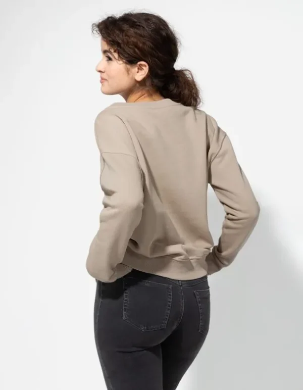 Sweatshirt - Messageprint - grün