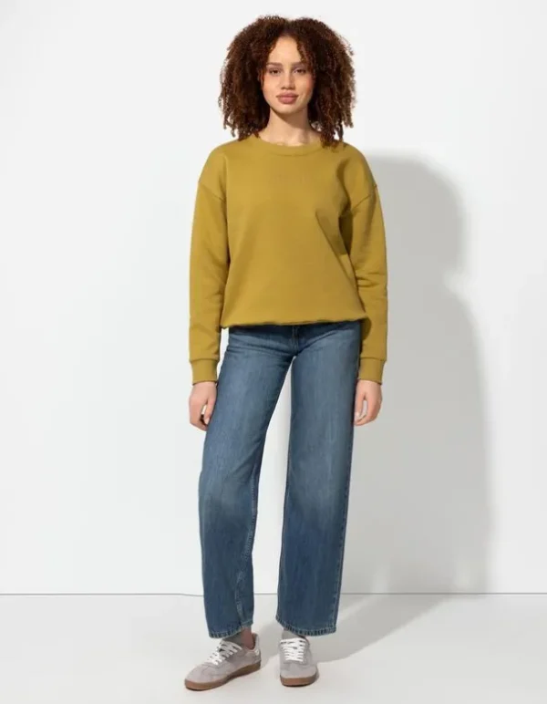 Sweatshirt - Messageprint - grün