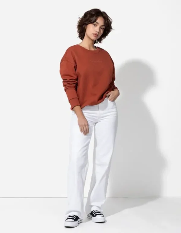 Sweatshirt - Messageprint - braun