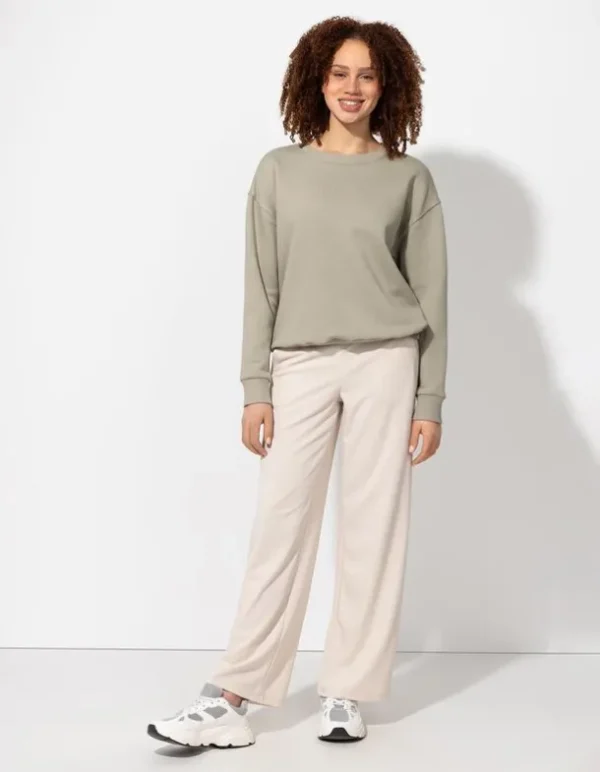 Sweatshirt - Messageprint - grün
