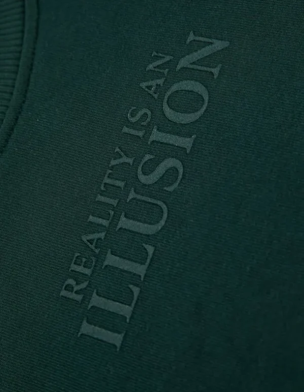 Sweatshirt - Messageprint - grün