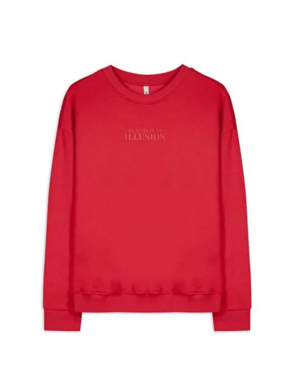 Sweatshirt - Messageprint - dunkelrot