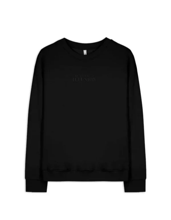 Sweatshirt - Messageprint - schwarz