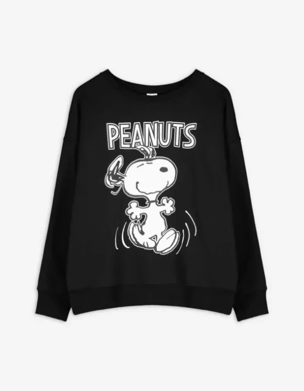 Sweatshirt - Peanuts - schwarz