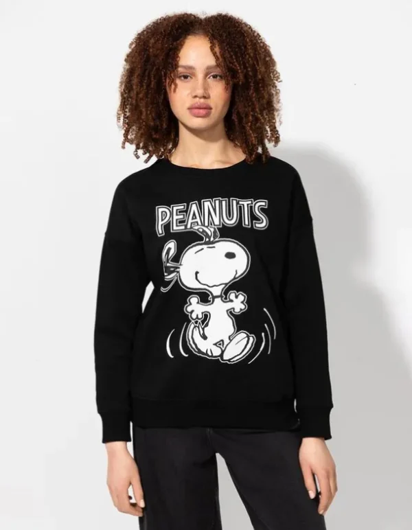 Sweatshirt - Peanuts - schwarz