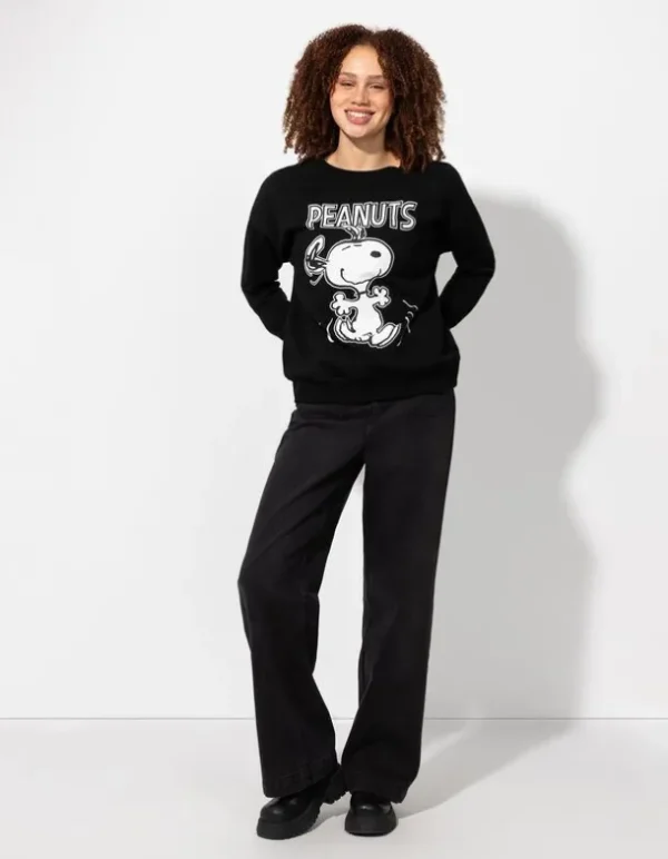 Sweatshirt - Peanuts - schwarz