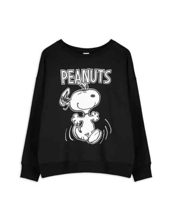 Sweatshirt - Peanuts - schwarz