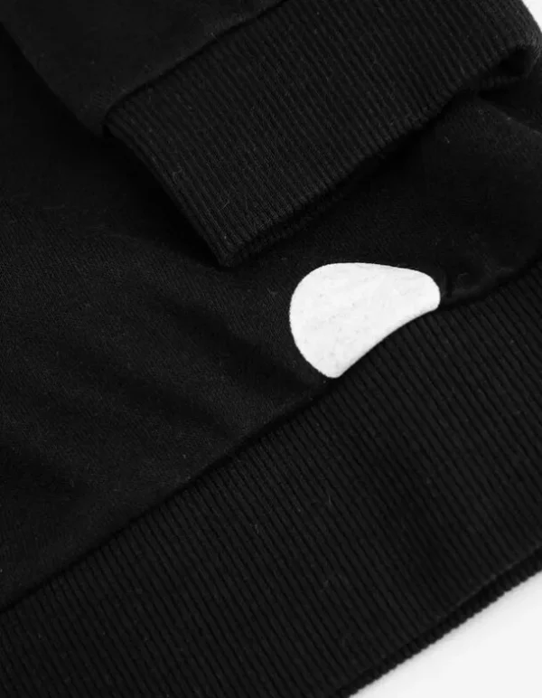 Sweatshirt - Punktemuster - schwarz