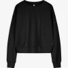 Sweatshirt - Rundhals-Ausschnitt - schwarz