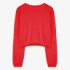 Sweatshirt - Rundhals-Ausschnitt - rot