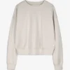 Sweatshirt - Rundhals-Ausschnitt - beige