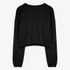Sweatshirt - Rundhals-Ausschnitt - schwarz