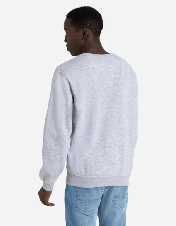 Sweatshirt - Rundhals-Ausschnitt - grau