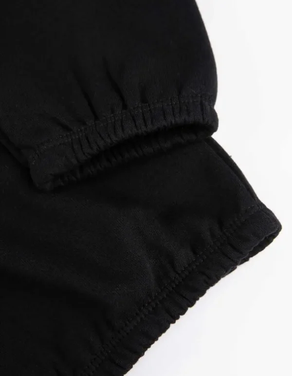 Sweatshirt - Rundhals-Ausschnitt - schwarz
