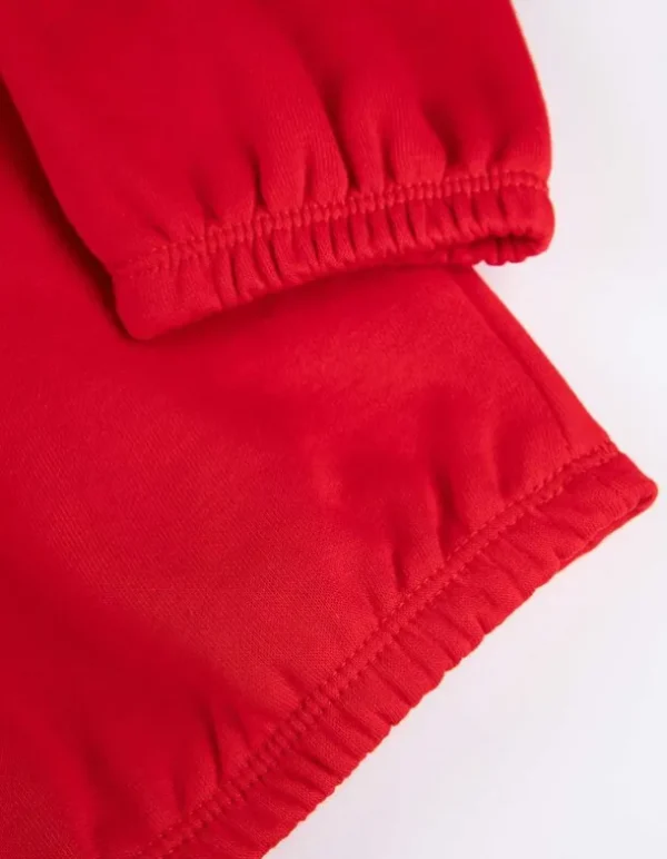 Sweatshirt - Rundhals-Ausschnitt - rot