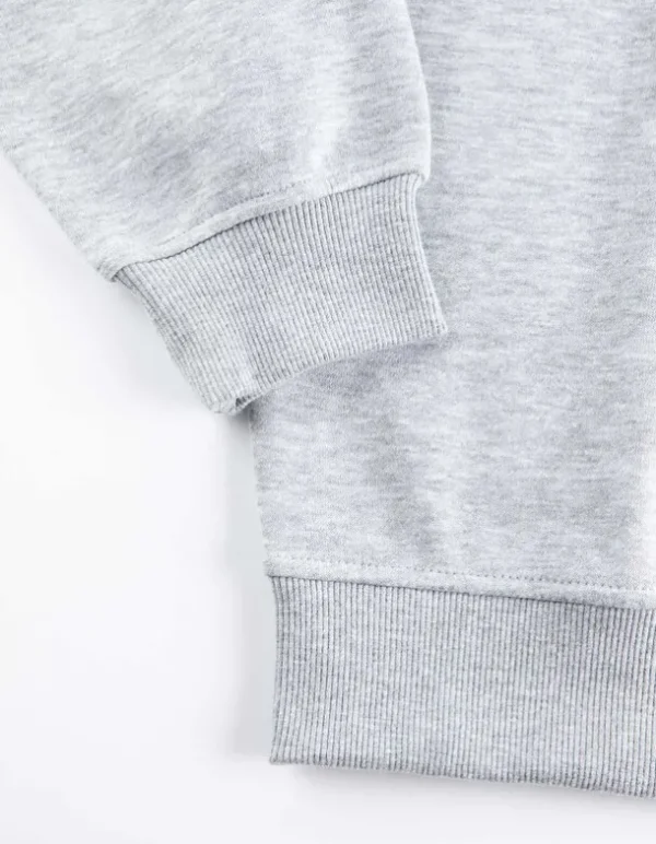 Sweatshirt - Rundhals-Ausschnitt - grau
