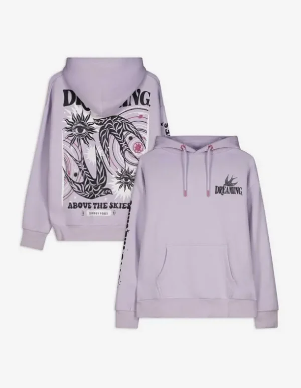 Sweatshirt - Rückenprint - lila