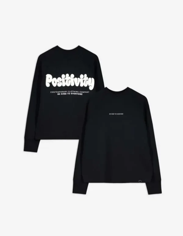 Sweatshirt - Rückenprint - schwarz