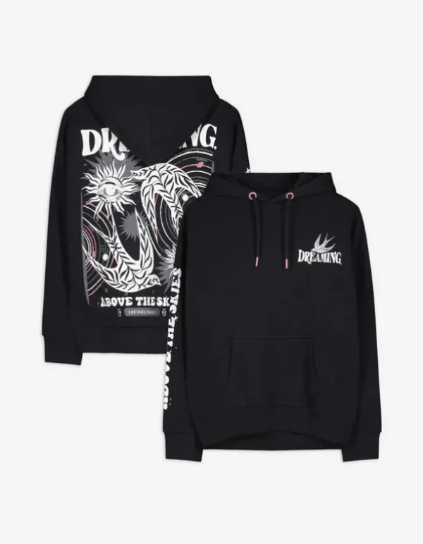 Sweatshirt - Rückenprint - schwarz
