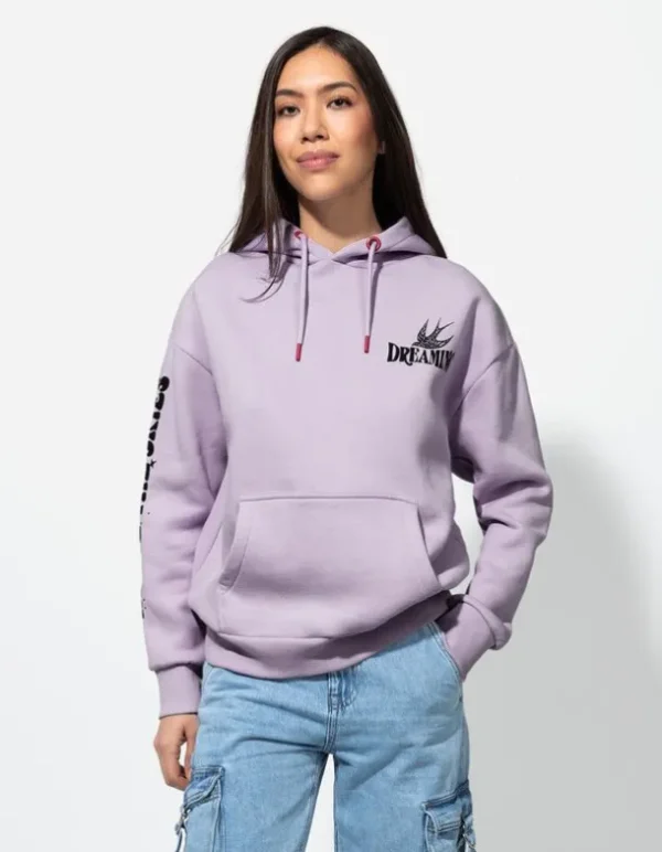 Sweatshirt - Rückenprint - lila
