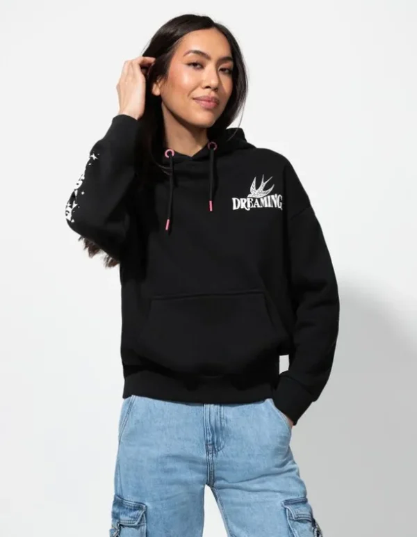 Sweatshirt - Rückenprint - schwarz