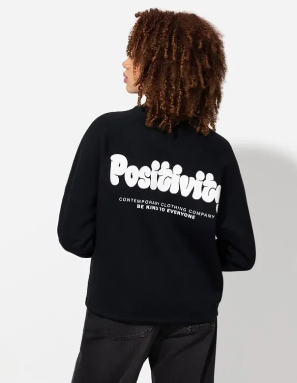 Sweatshirt - Rückenprint - schwarz
