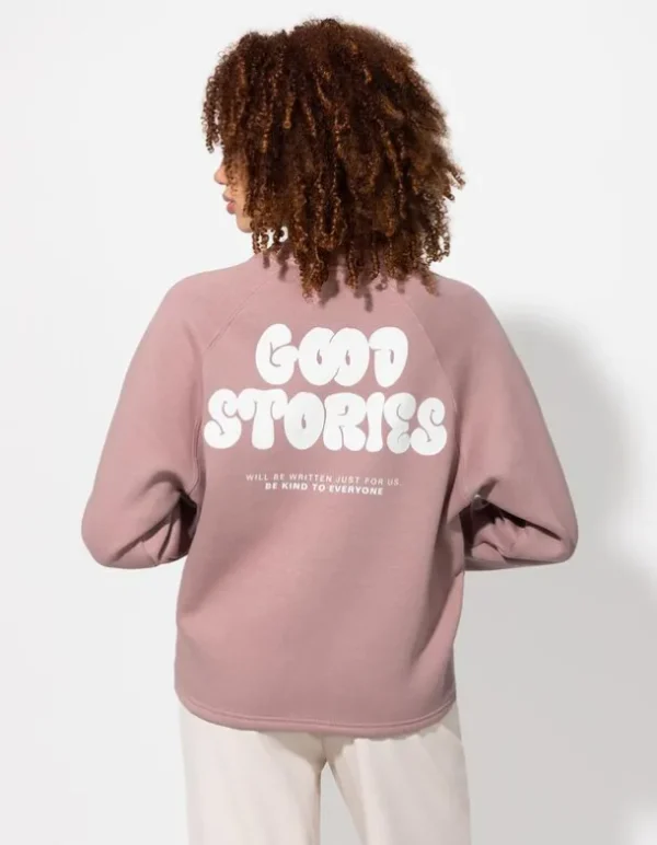 Sweatshirt - Rückenprint - rosa