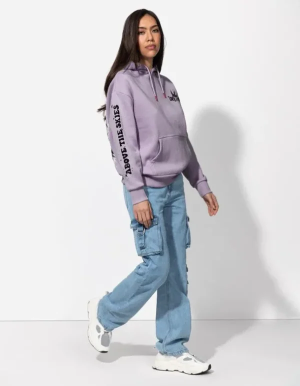 Sweatshirt - Rückenprint - lila