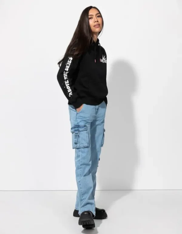 Sweatshirt - Rückenprint - schwarz