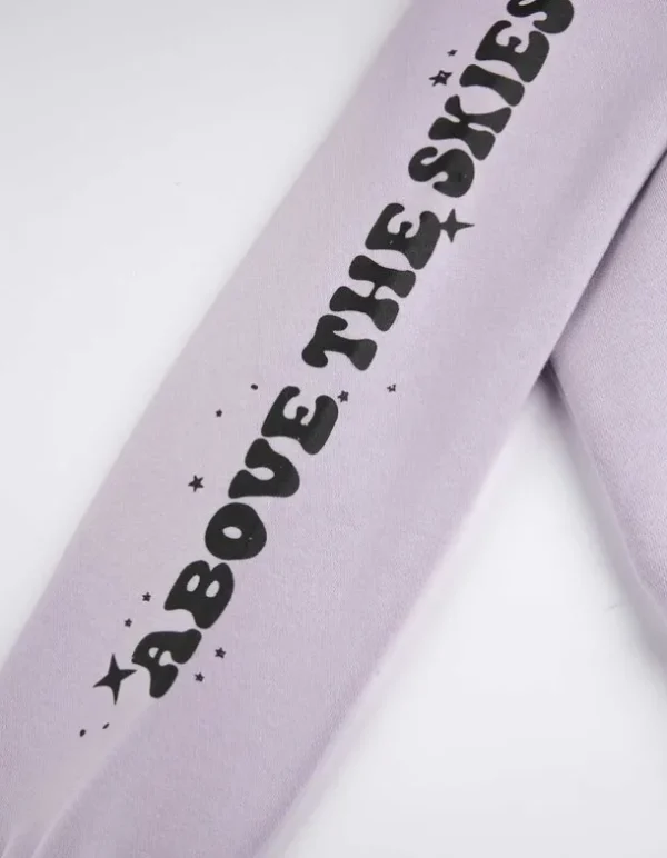 Sweatshirt - Rückenprint - lila