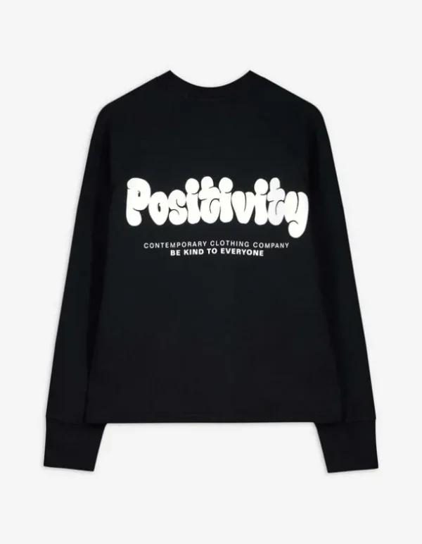 Sweatshirt - Rückenprint - schwarz