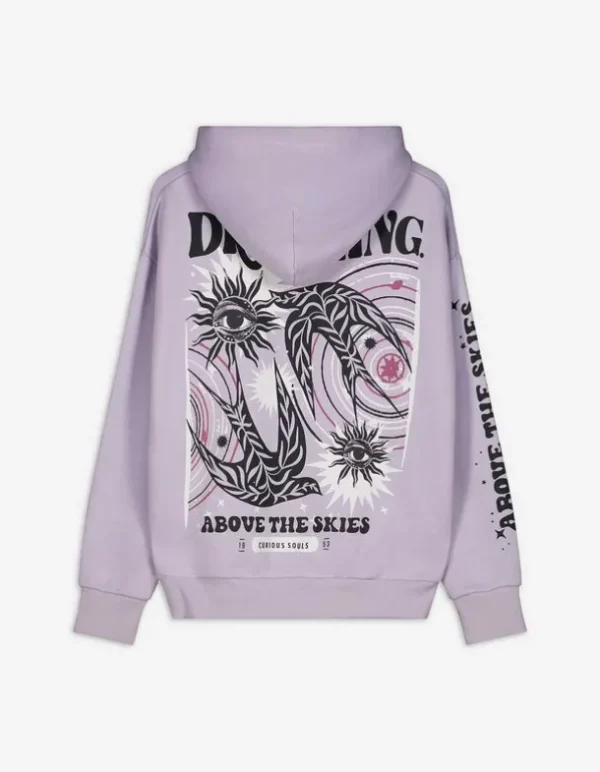 Sweatshirt - Rückenprint - lila