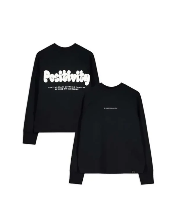 Sweatshirt - Rückenprint - schwarz
