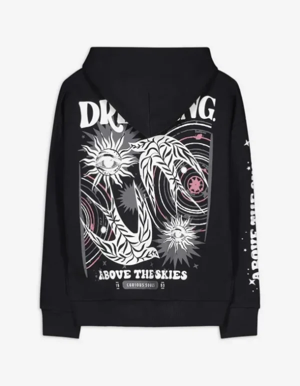 Sweatshirt - Rückenprint - schwarz