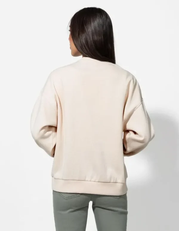 Sweatshirt - Schriftzug - beige