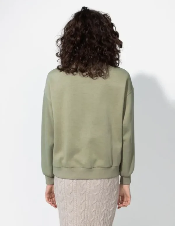 Sweatshirt - Schriftzug - grün