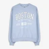 Sweatshirt - Schriftzug - hellblau