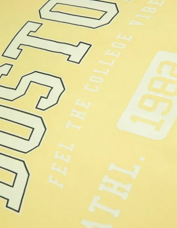 Sweatshirt - Schriftzug - hellgelb