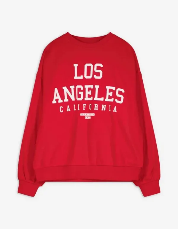 Sweatshirt - Schriftzug - rot