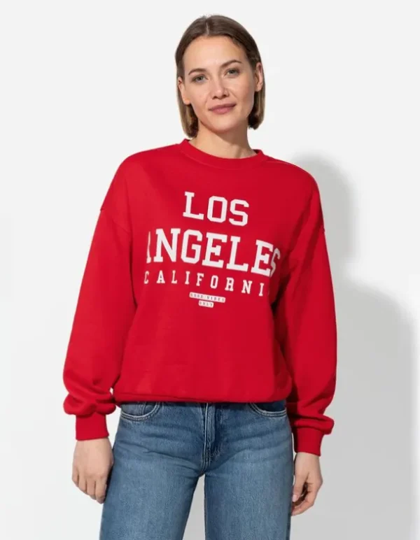 Sweatshirt - Schriftzug - rot
