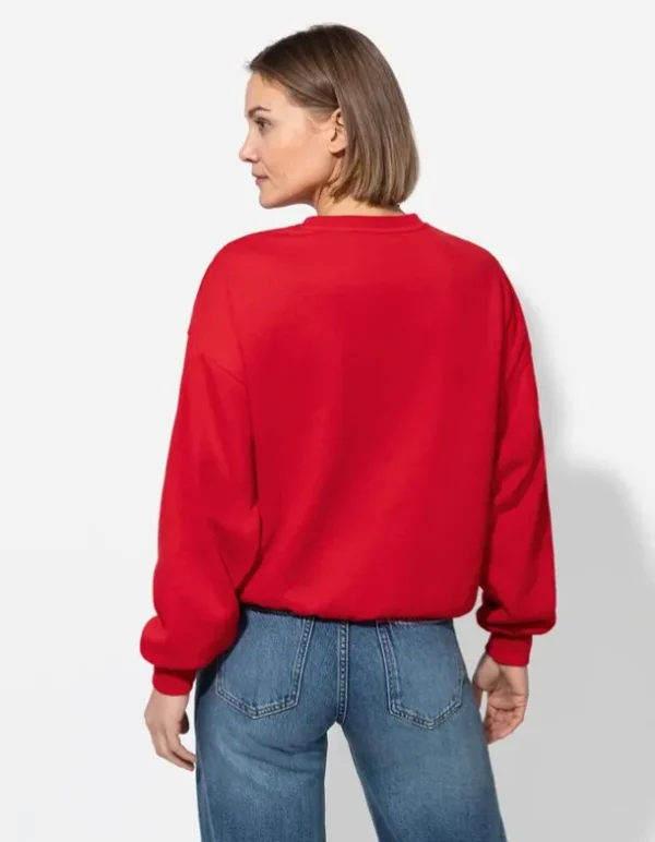 Sweatshirt - Schriftzug - rot