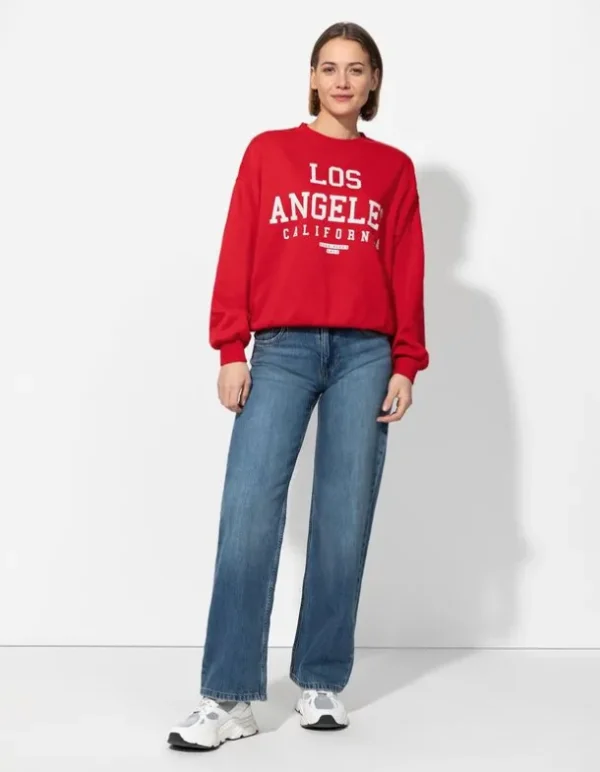 Sweatshirt - Schriftzug - rot