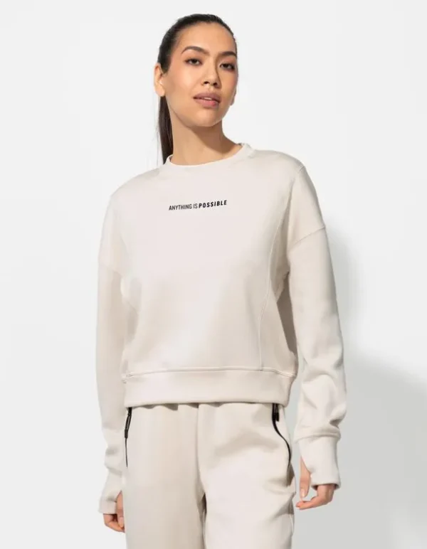 Sweatshirt - Soft-Touch - beige