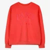 Sweatshirt - Stickereien - rot