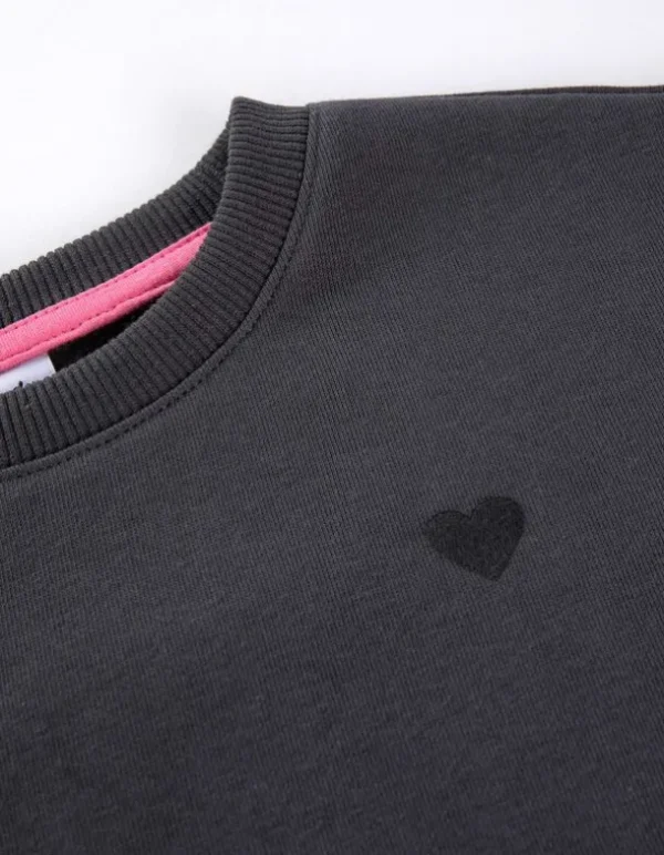 Sweatshirt - Stickereien - dunkelgrau