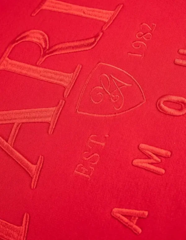 Sweatshirt - Stickereien - rot