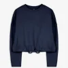 Sweatshirt - Tunnelzug am Saum - dunkelblau