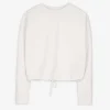Sweatshirt - Tunnelzug am Saum - beige