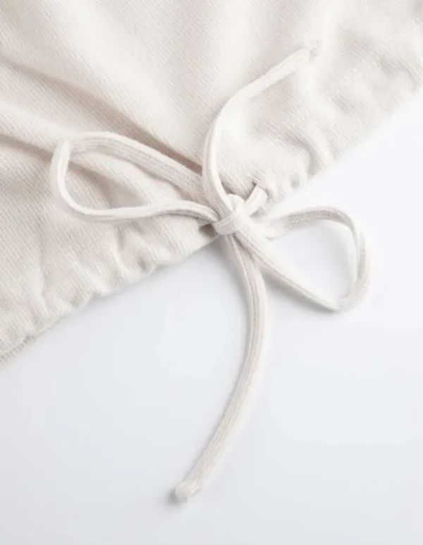 Sweatshirt - Tunnelzug am Saum - beige