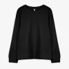 Sweatshirt - Ziersteine - schwarz